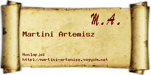 Martini Artemisz névjegykártya